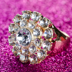 Anel Flor de Cristais