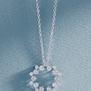 Colar Prateado com Strass