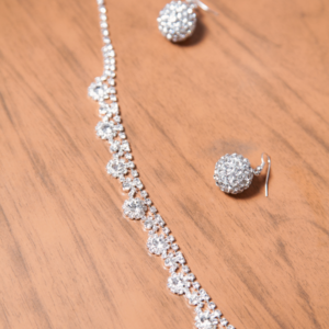 Conjunto Colar Brinco Cristais