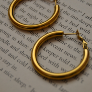 Brinco de argola 5.6CM - Cor PRATA ou DOURADO 1 PAR