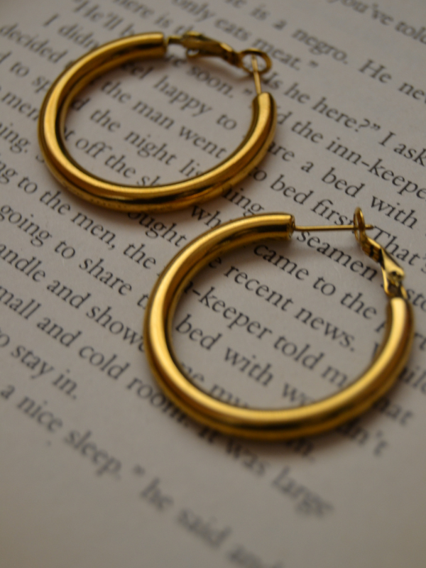 Brinco de argola 5.6CM - Cor PRATA ou DOURADO 1 PAR