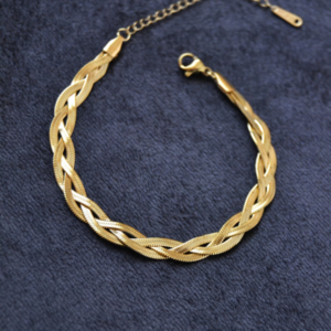 Pulseira Trançada Dourada